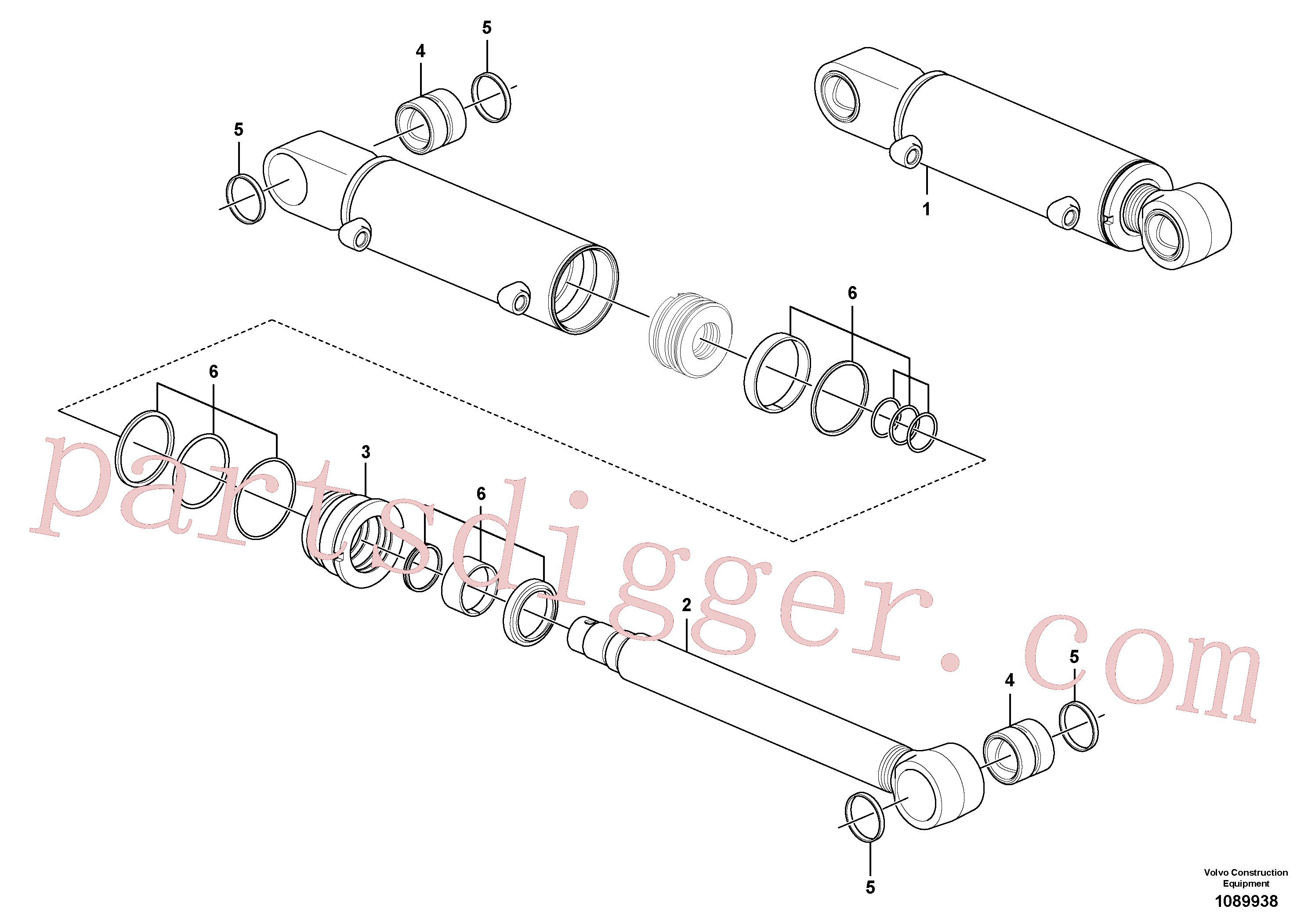 VOE15238971 for Volvo Dozer blade cylinder(1089938 assembly)