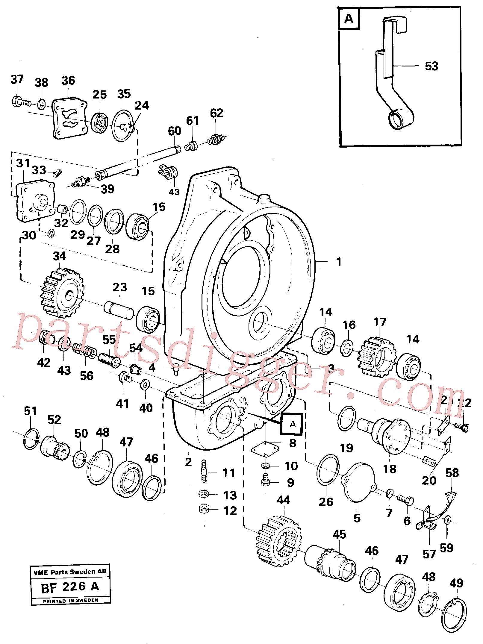 VOE960627 for Volvo Pump drive(BF226A assembly)