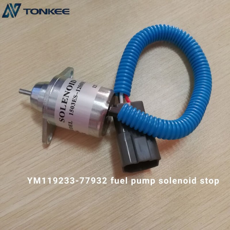 YM119233-77932 Fuel pump stop solenoid YM119233-77932 Engine stop Solenoid  For 4TNV94 4TNV98