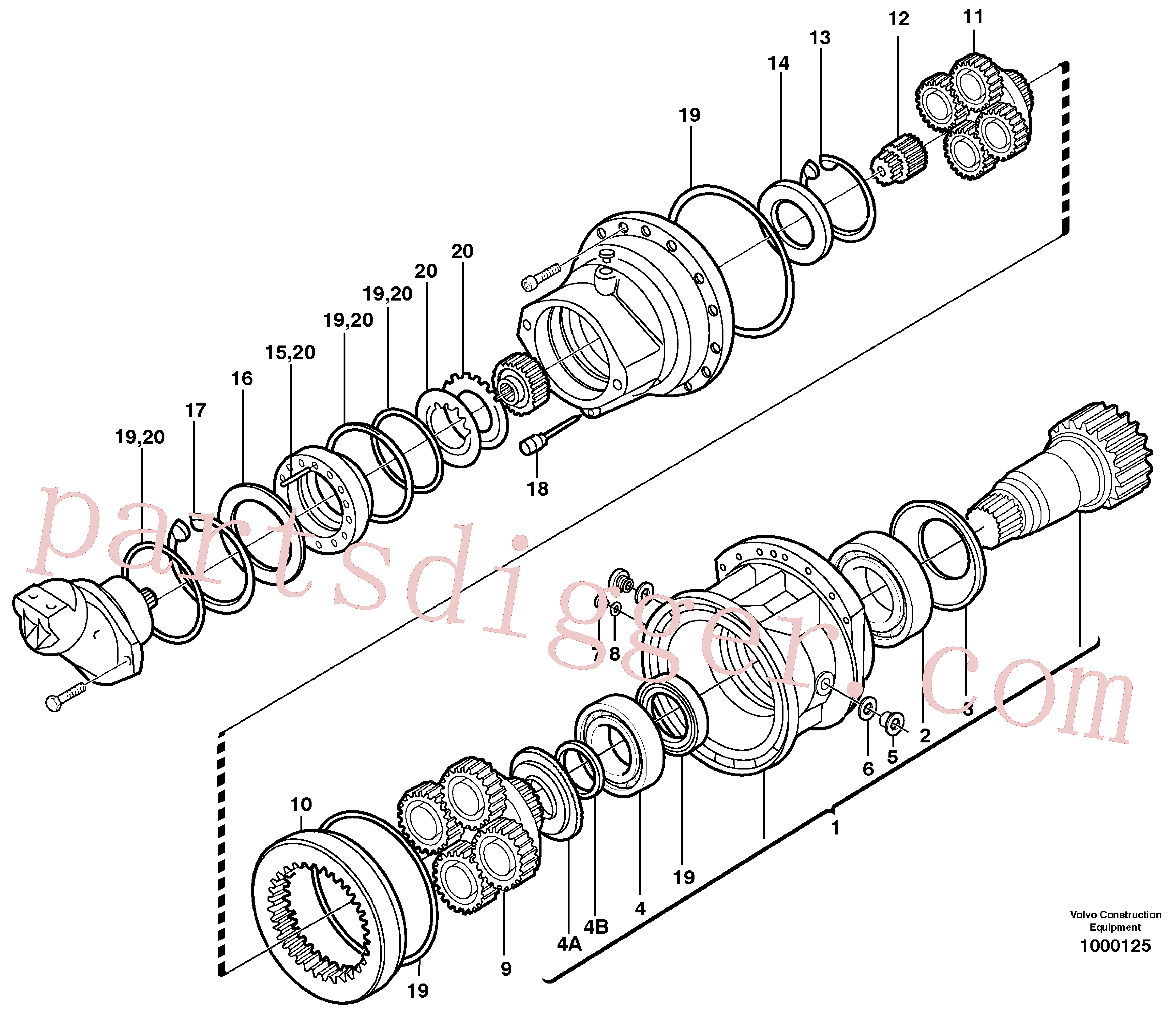 VOE11708818 Spacer for Volvo Excavator Parts