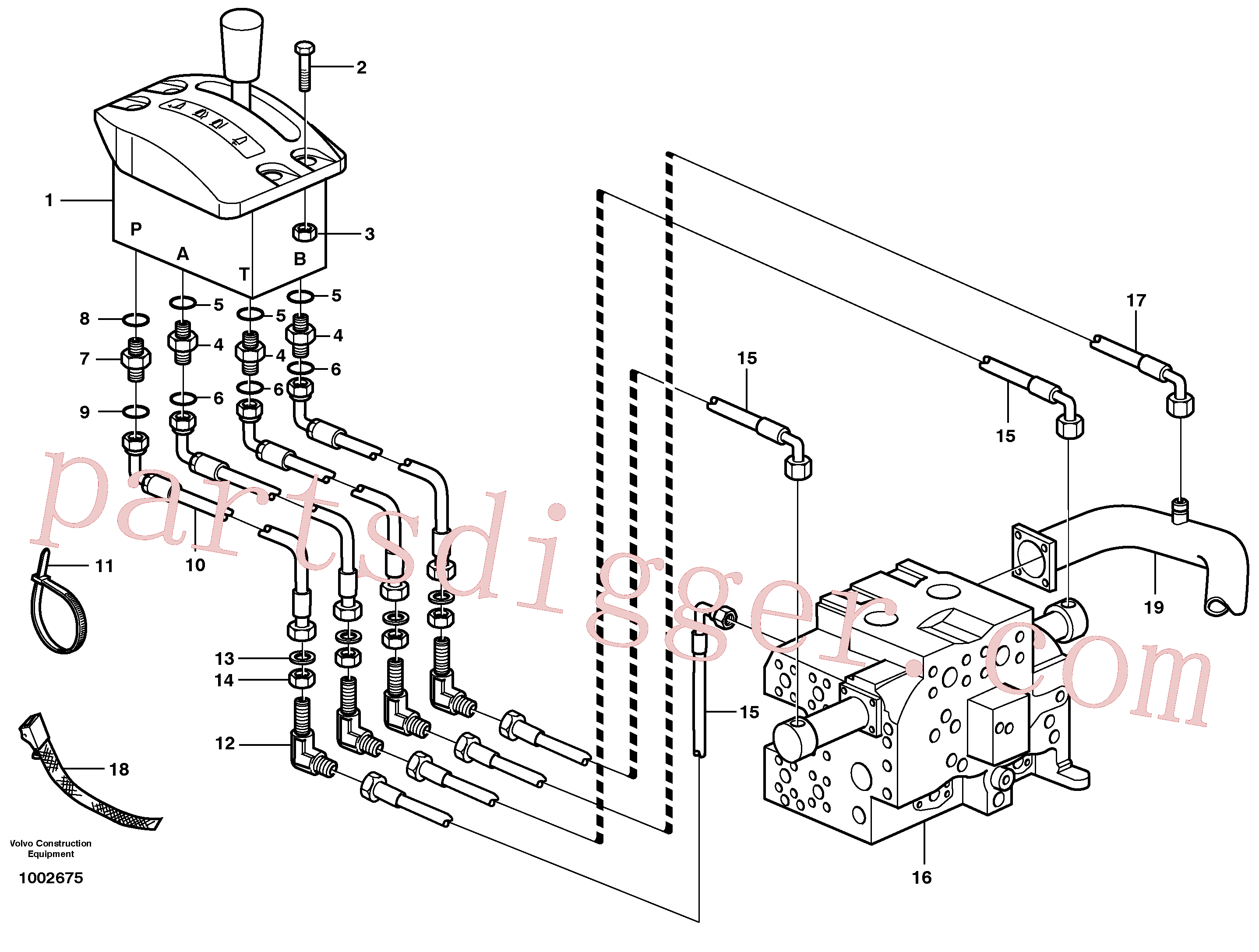 VOE14213675 for Volvo Servo system, tipper control(1002675 assembly)
