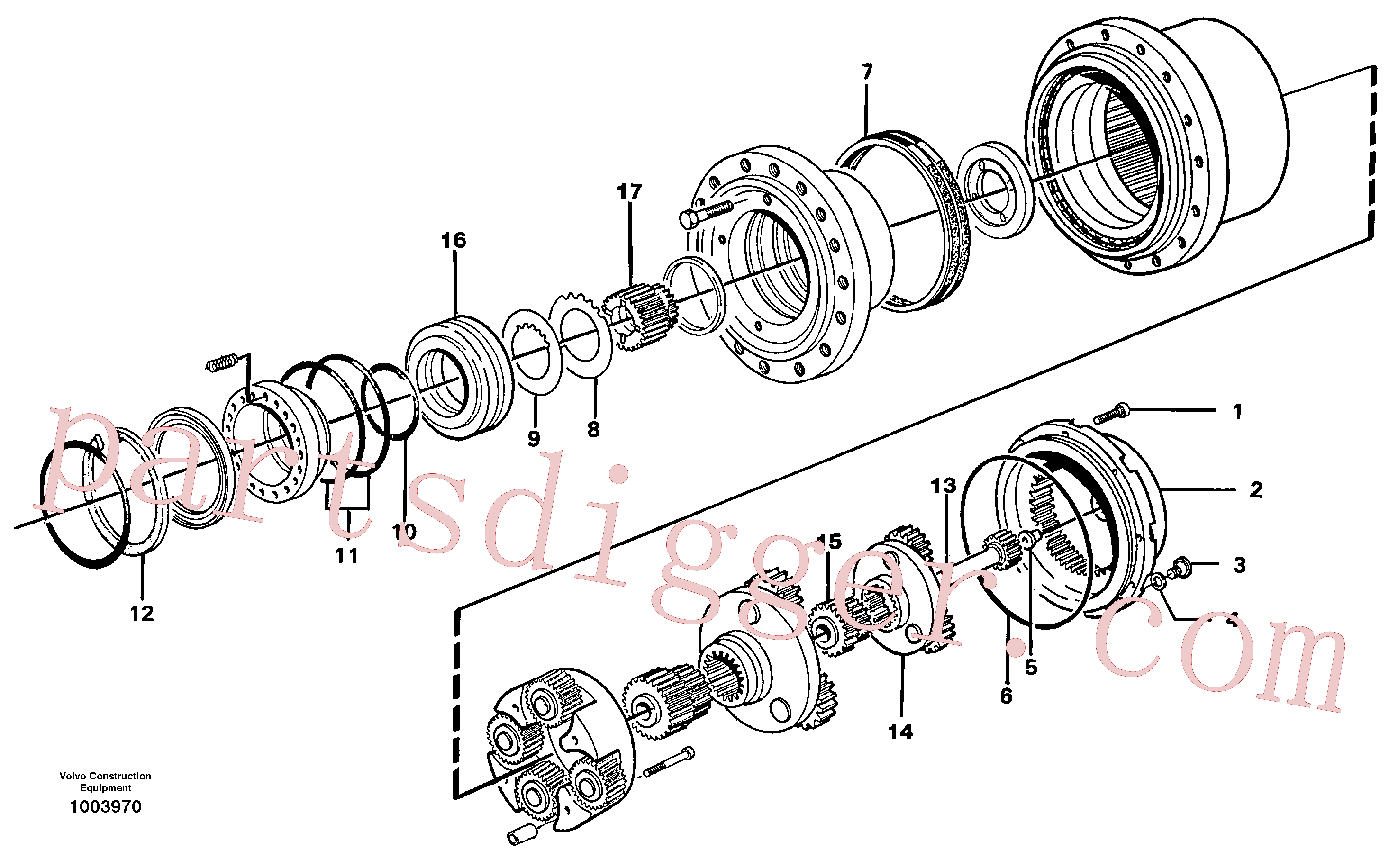 VOE11702914 for Volvo Planetary drive(1003970 assembly)