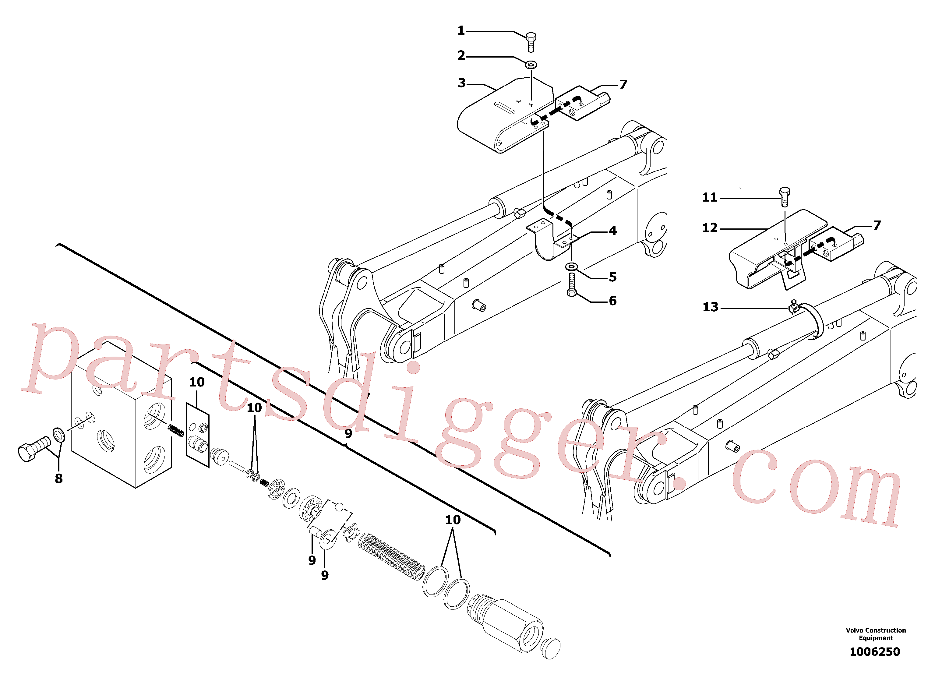 PJ5360297 for Volvo Safety valve ( dipper arm cylinder )(1006250 assembly)