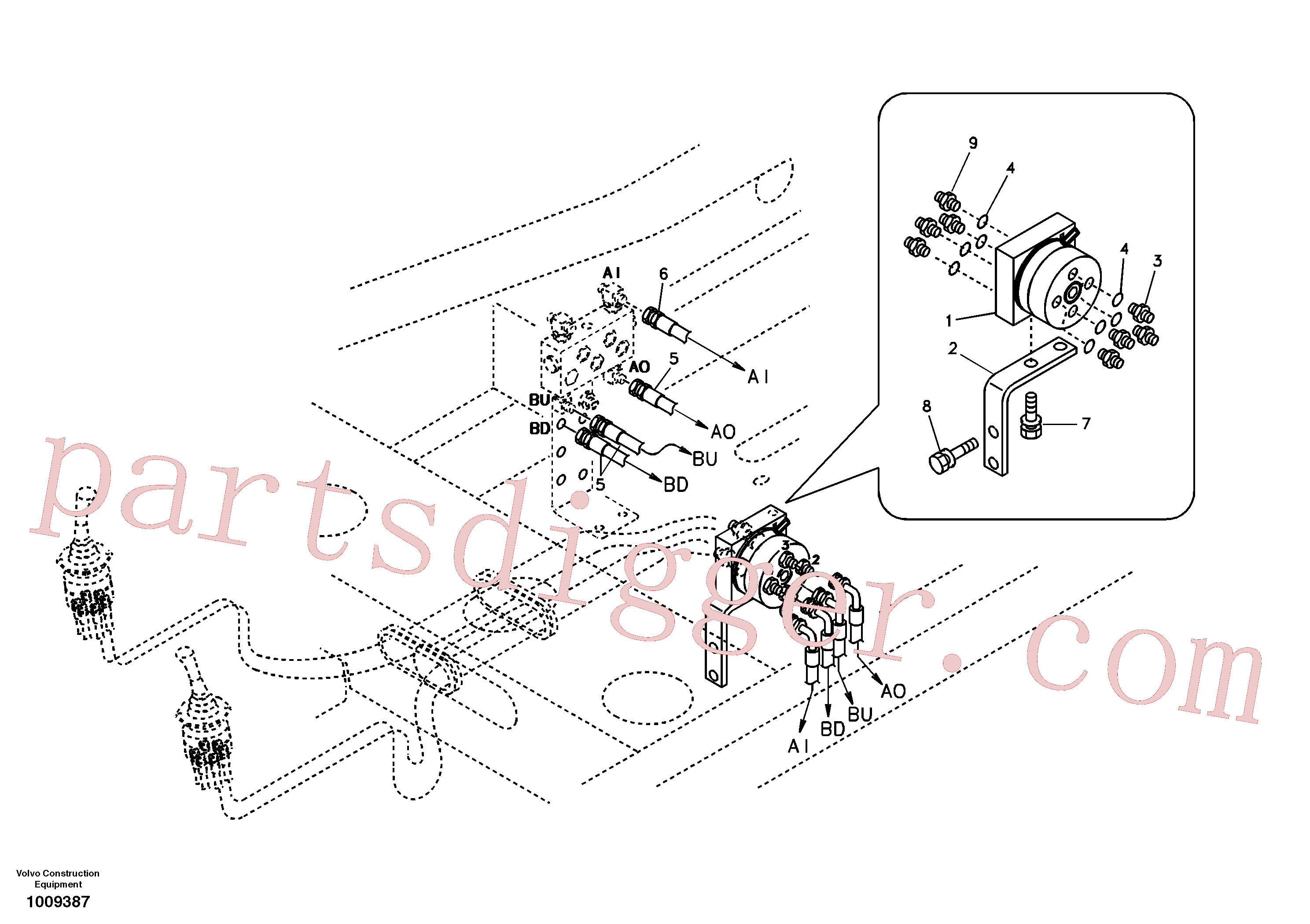 VOE14609872 Valve for Volvo Excavator spare