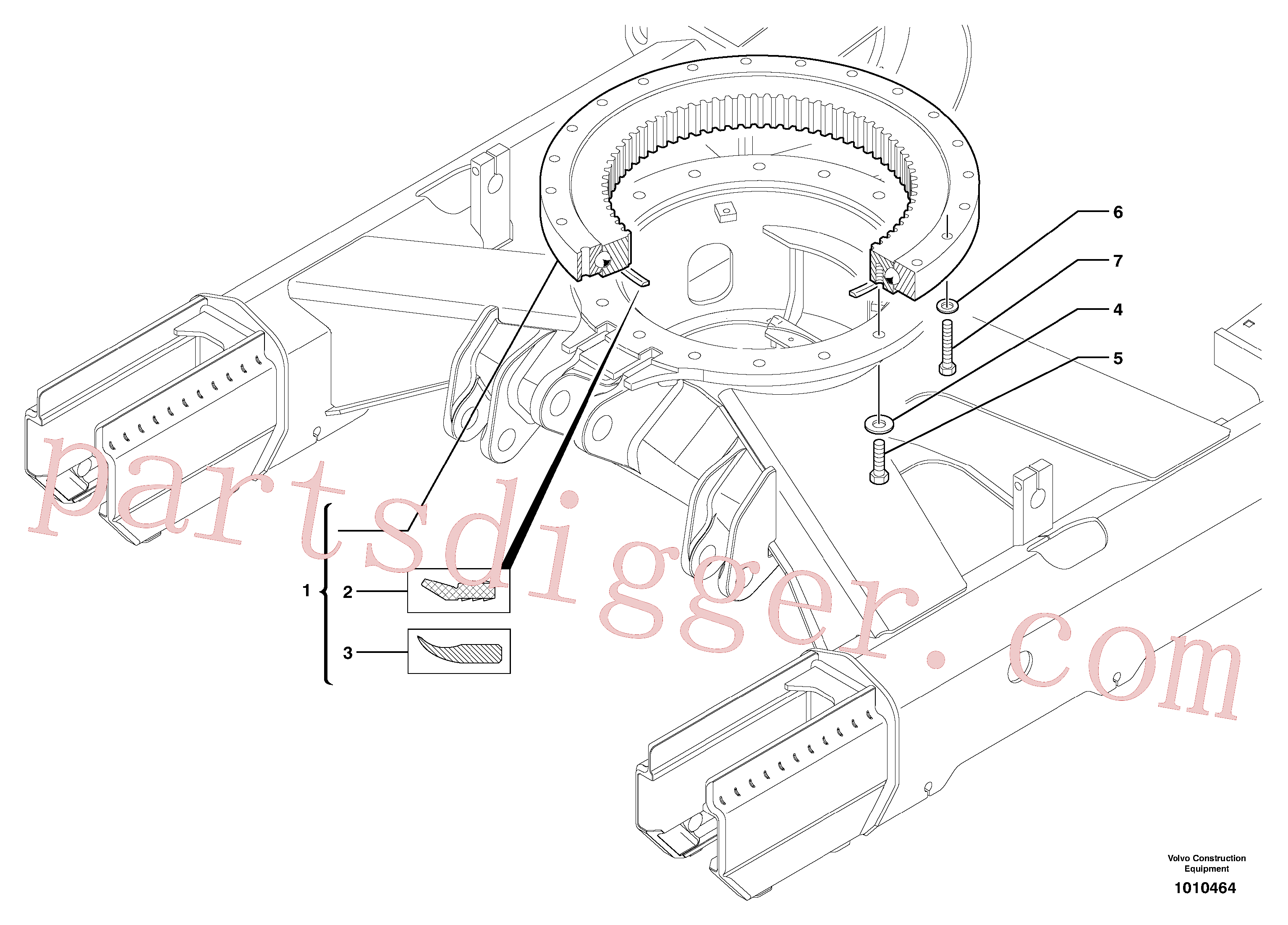 VOE11802597 for Volvo Slewing ring(1010464 assembly)