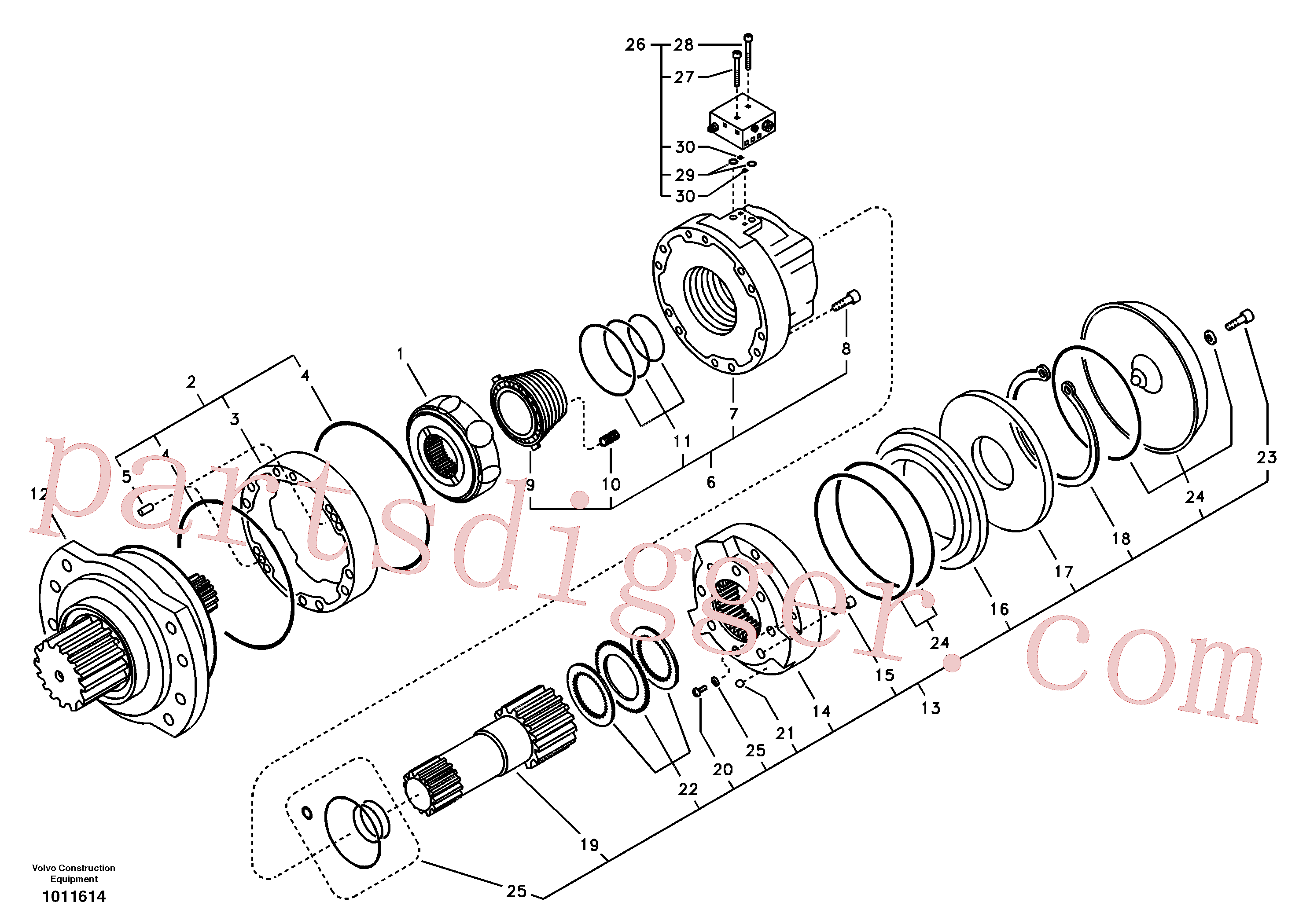 VOE14527097 for Volvo Swing motor(1011614 assembly)