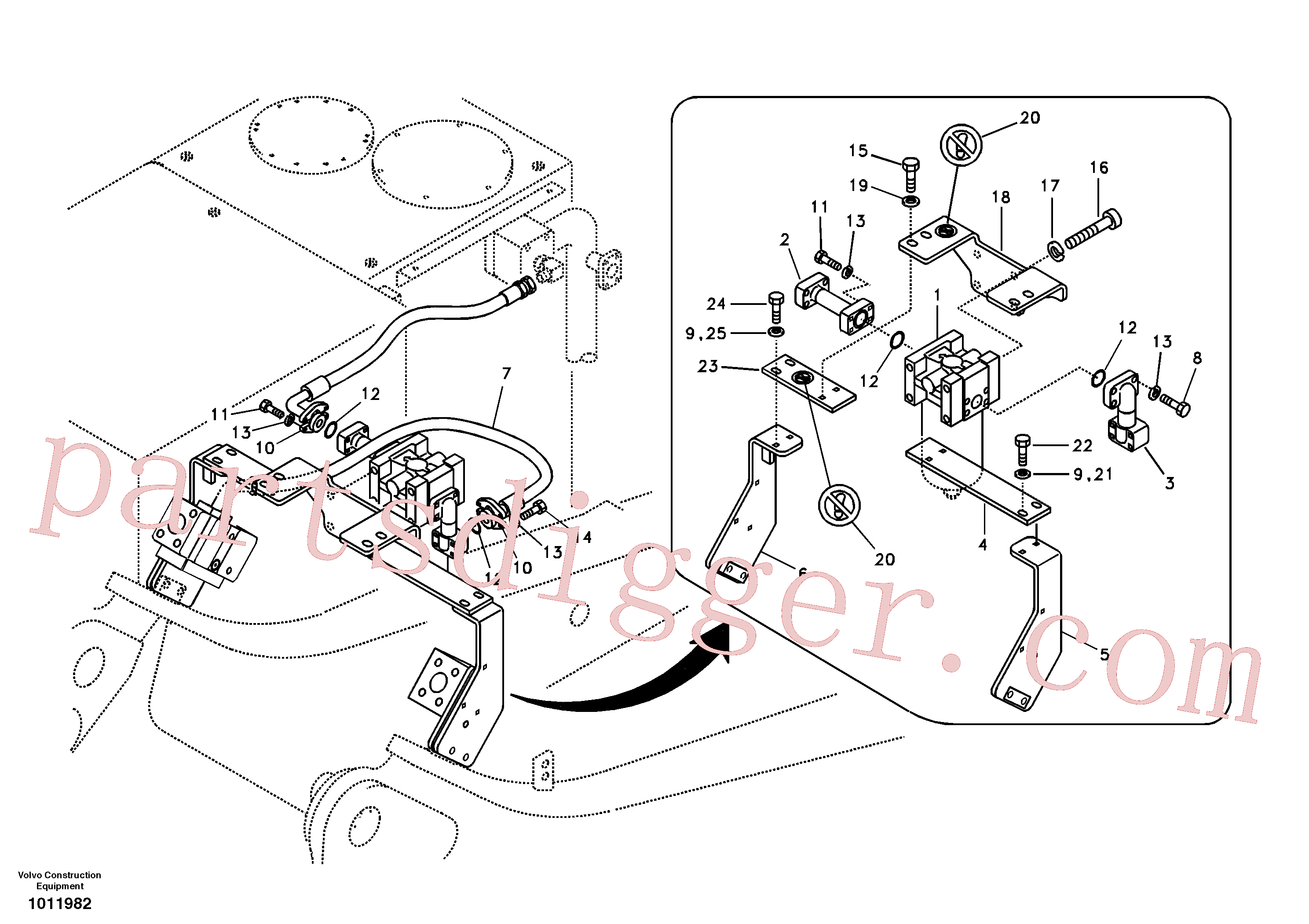 VOE14880106 for Volvo Working hydraulic, hammer and shear for return filter(1011982 assembly)