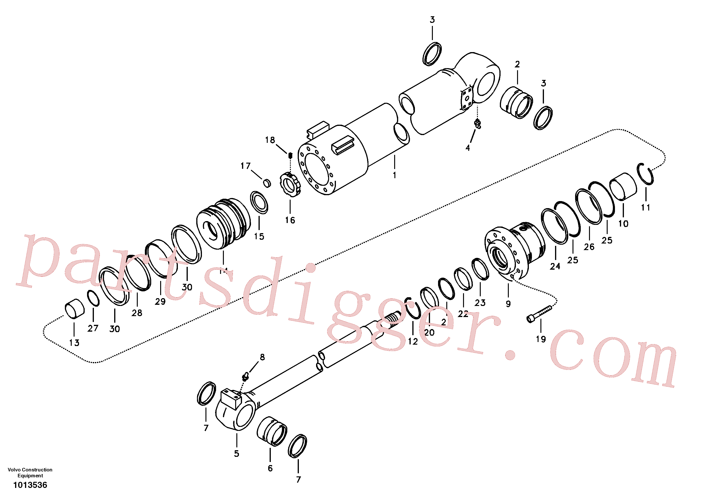 SA9566-10950 for Volvo Boom cylinder(1013536 assembly)