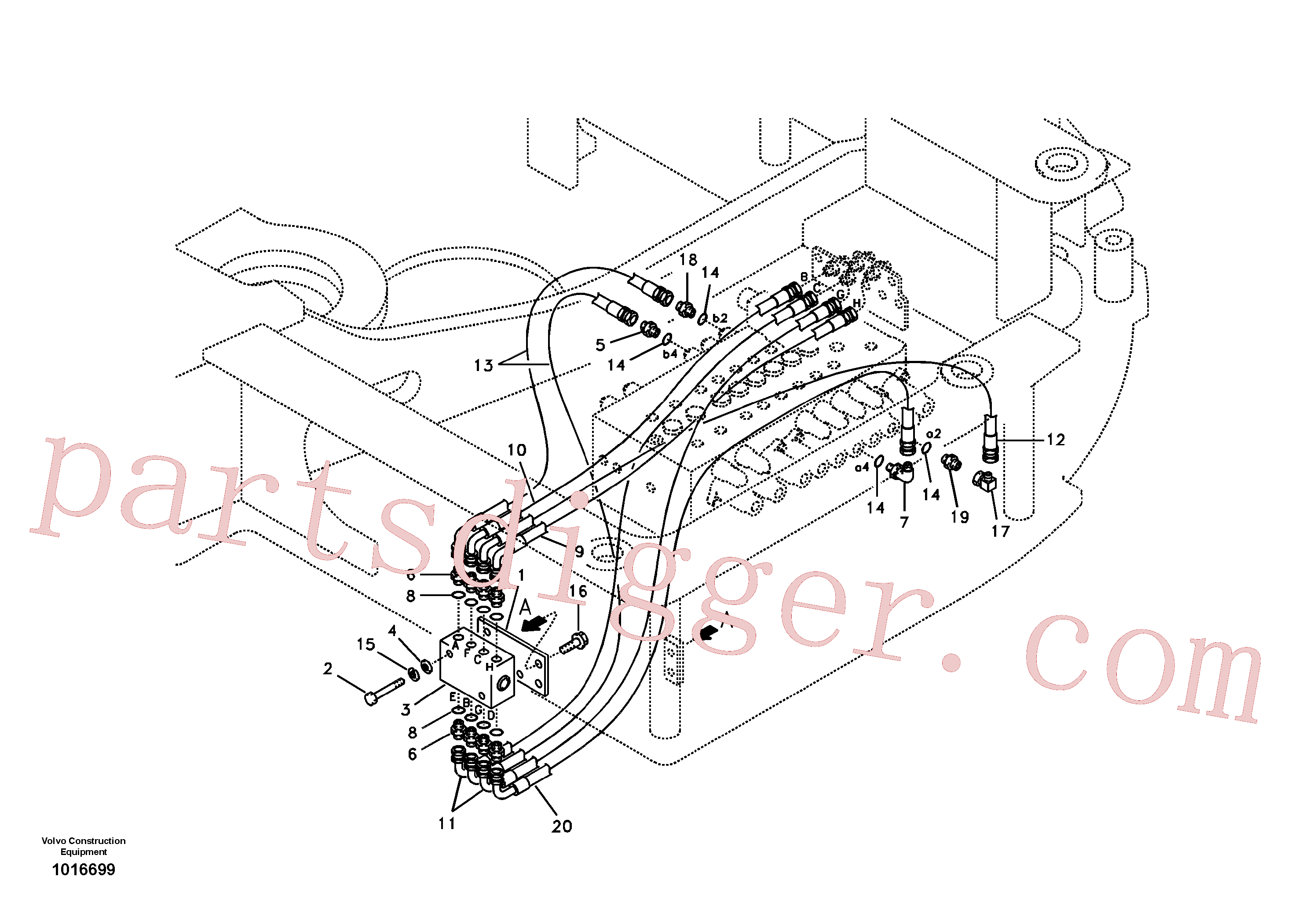 China Made VOE14530852 Connector parts for Volvo Excavator