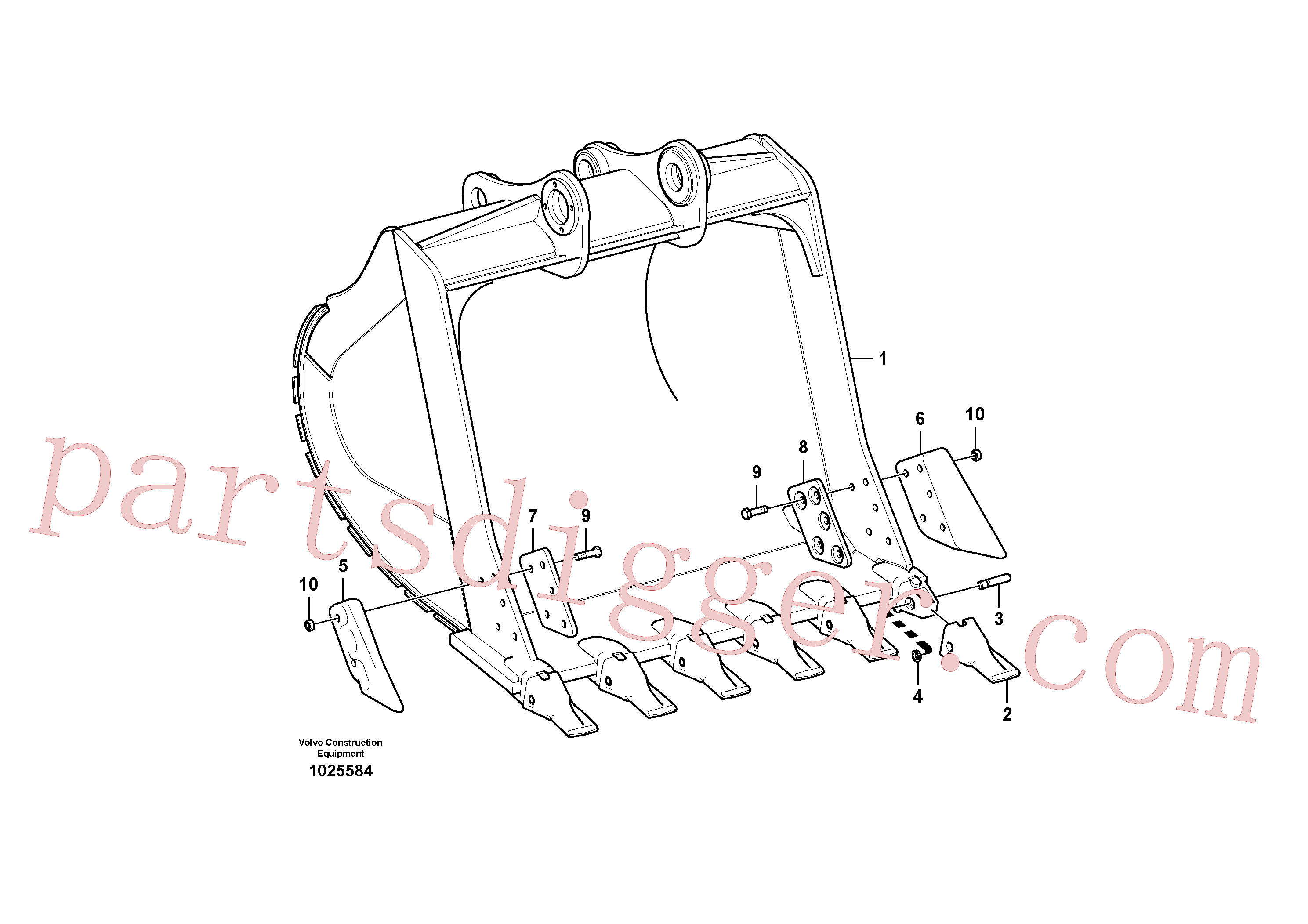 VOE14553243 for Volvo Bucket(1025584 assembly)