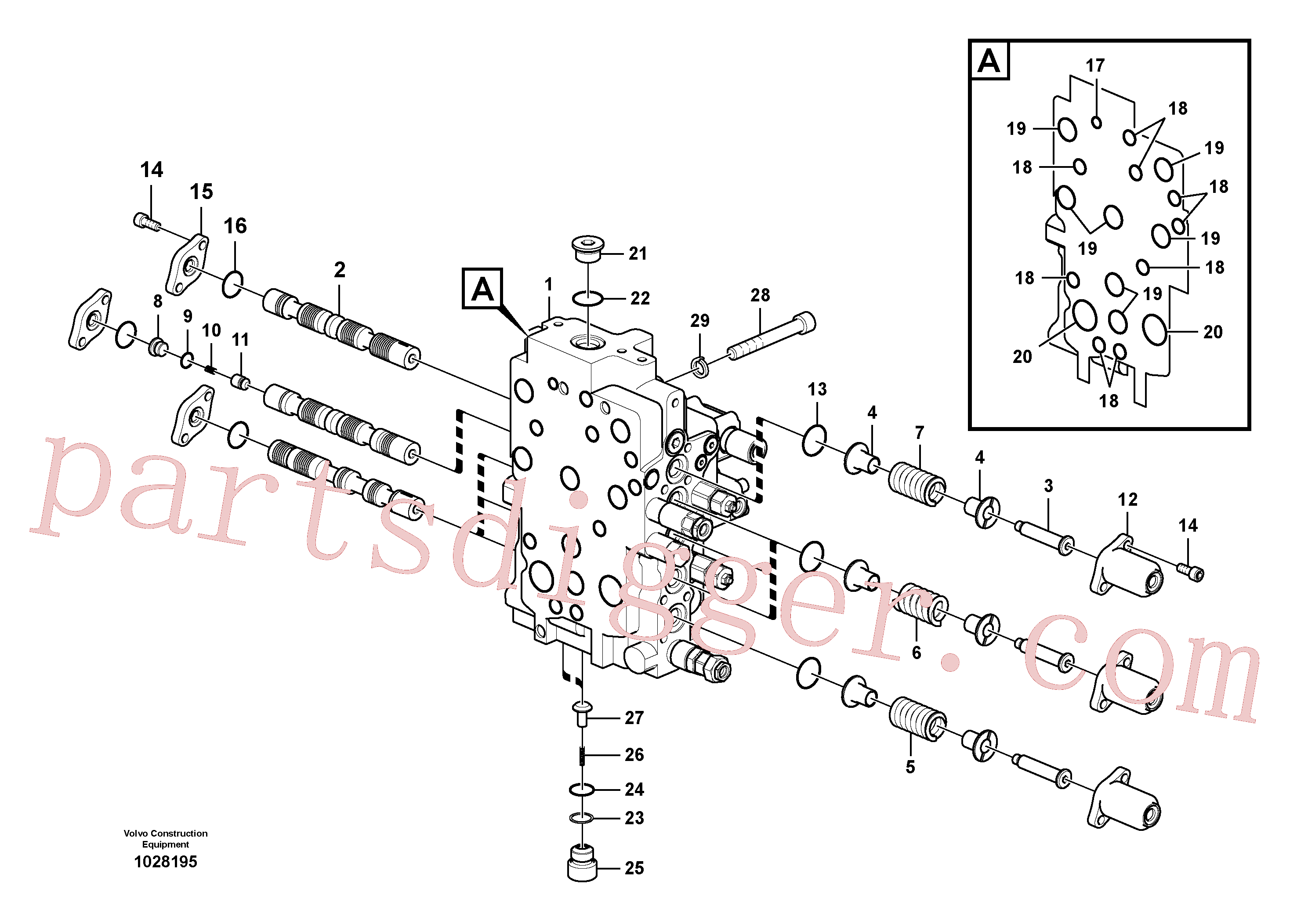 China Made VOE14567872 Plunger parts for Volvo Excavator