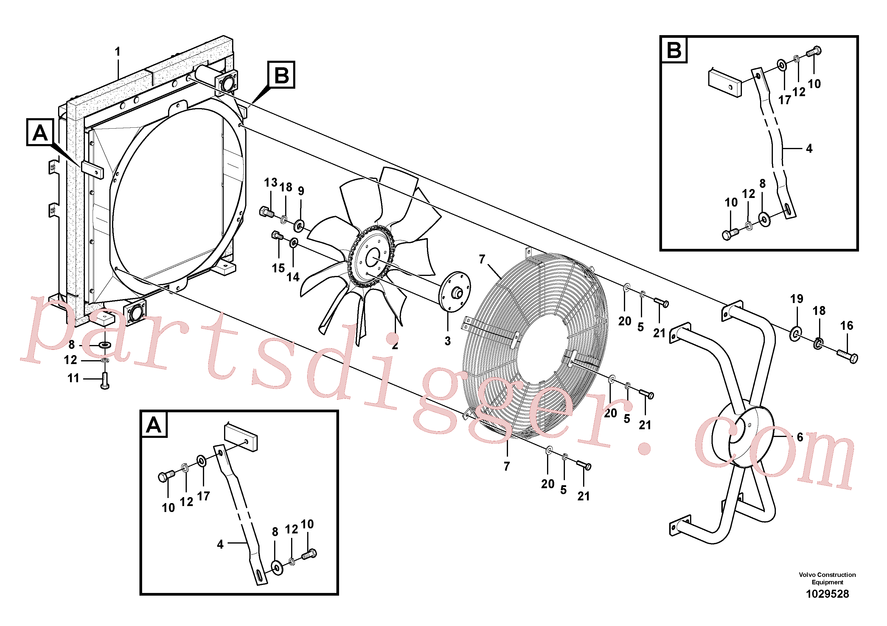 VOE14523879 Oil cooler for Volvo Excavator spare