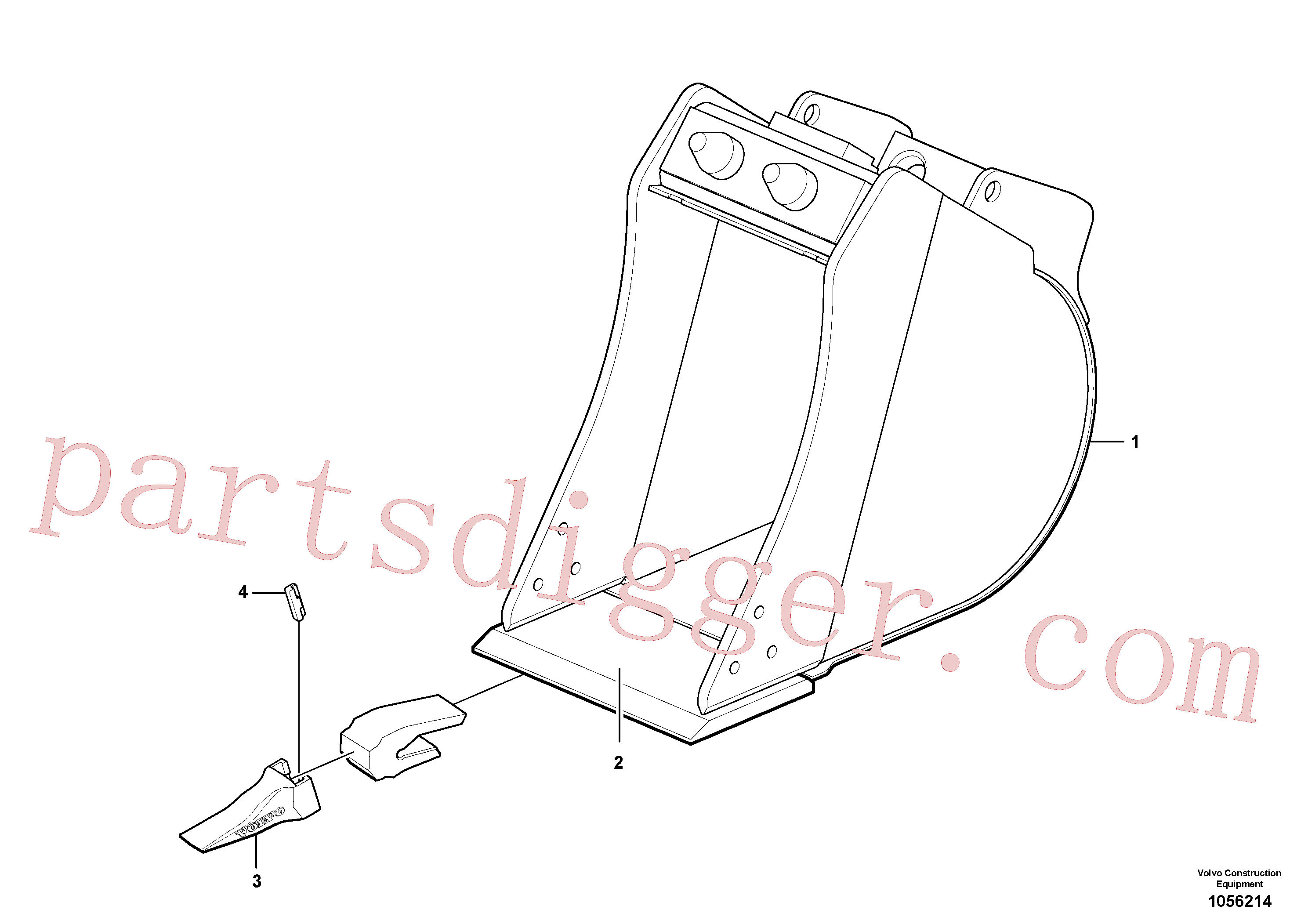 VOE15606307 for Volvo Buckets for Quickfit(1056214 assembly)