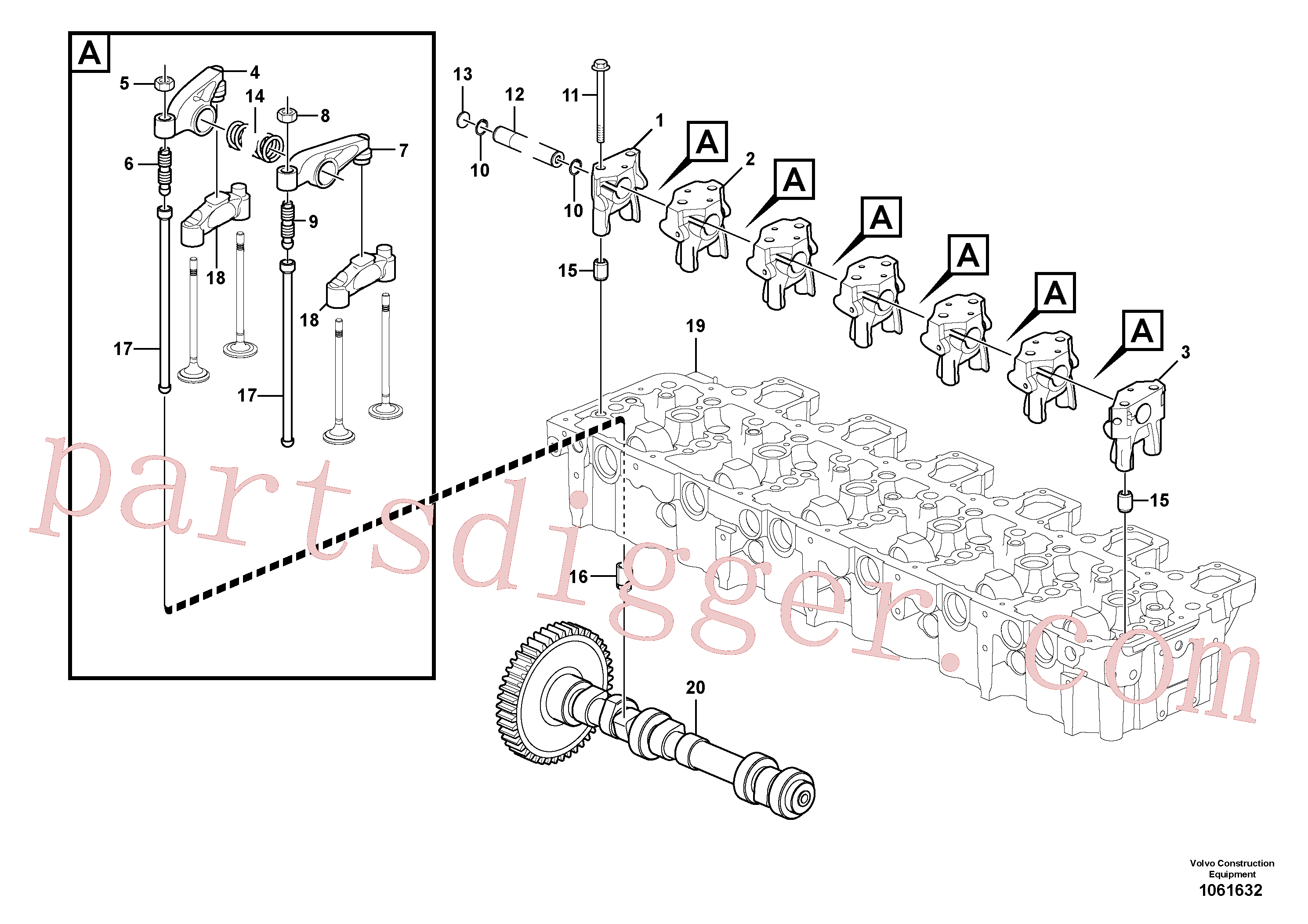 RM96711197 for Volvo Valve mechanism(1061632 assembly)