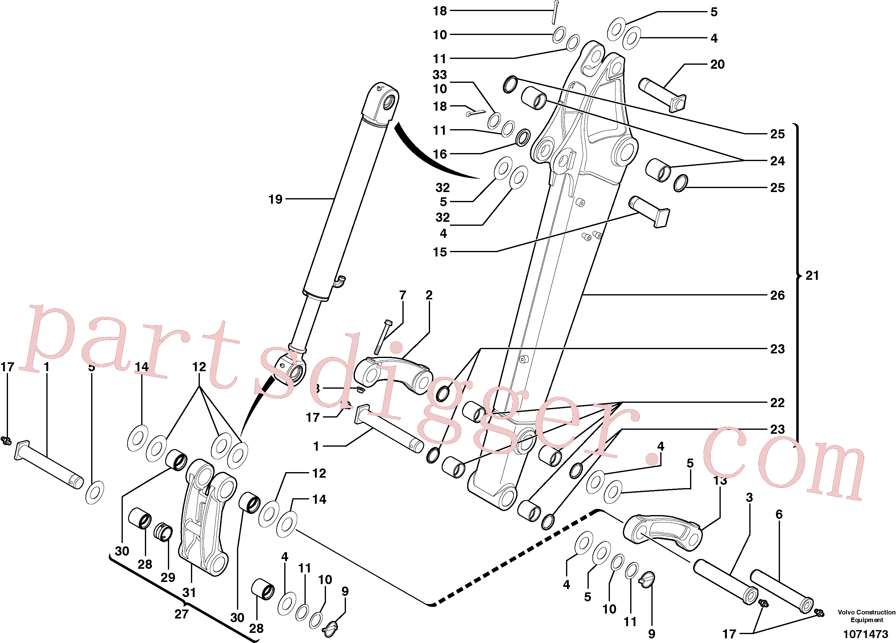 China Made VOE16224170 Arm parts for Volvo Excavator