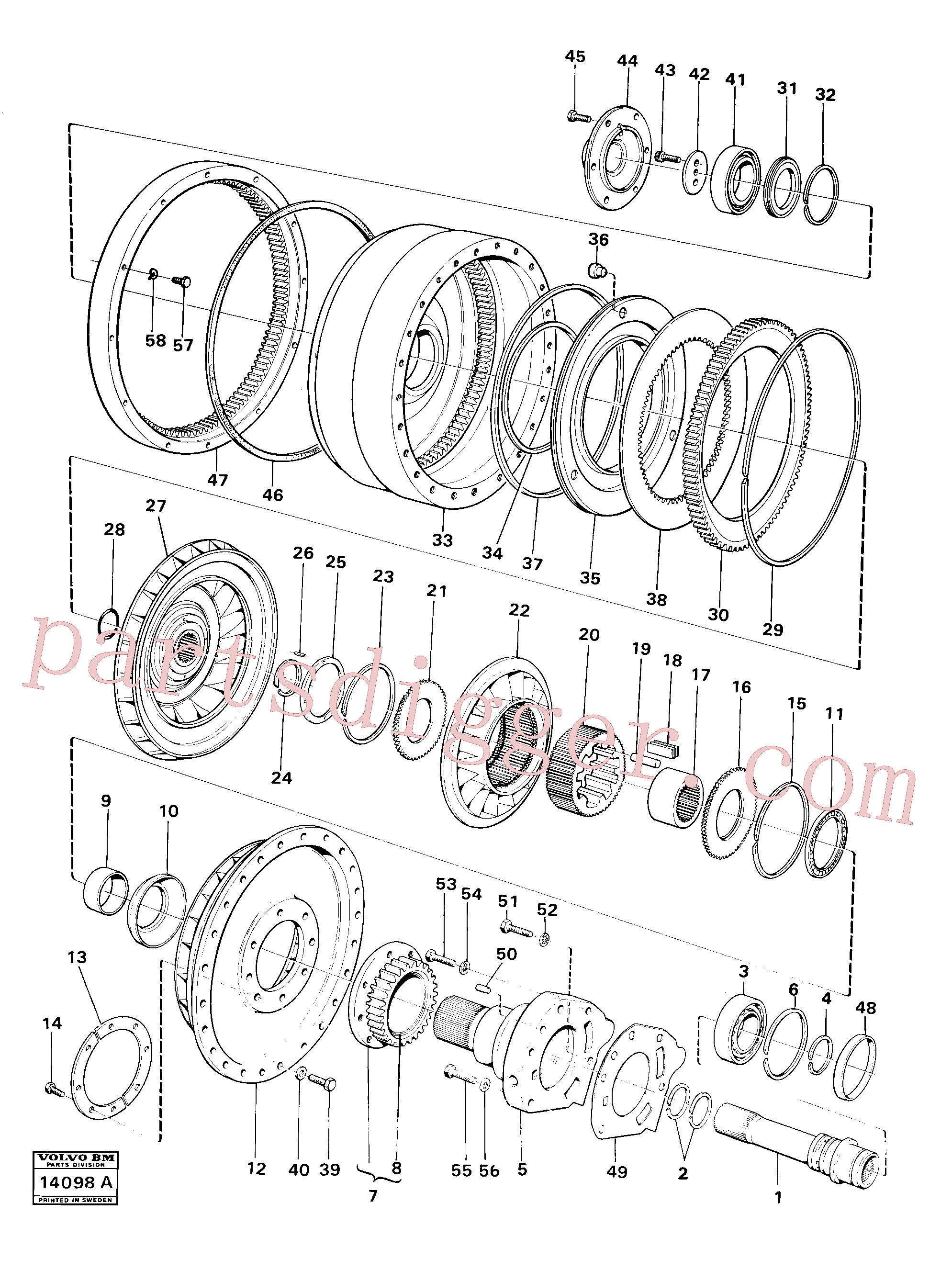 VOE956585 for Volvo Torque converter tillv nr - 59407(14098A assembly)