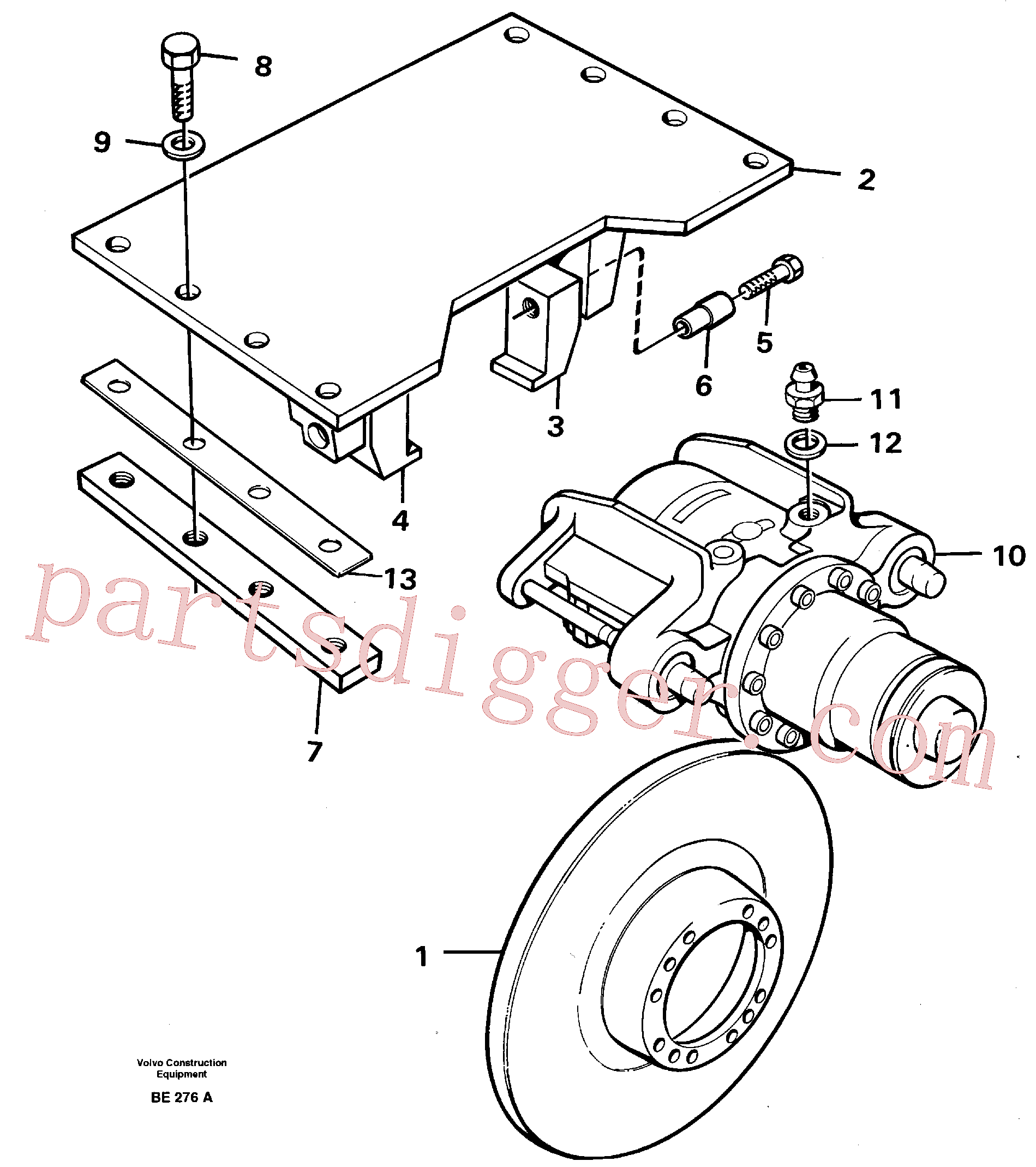VOE14023340 for Volvo Parking brake(BE276A assembly)