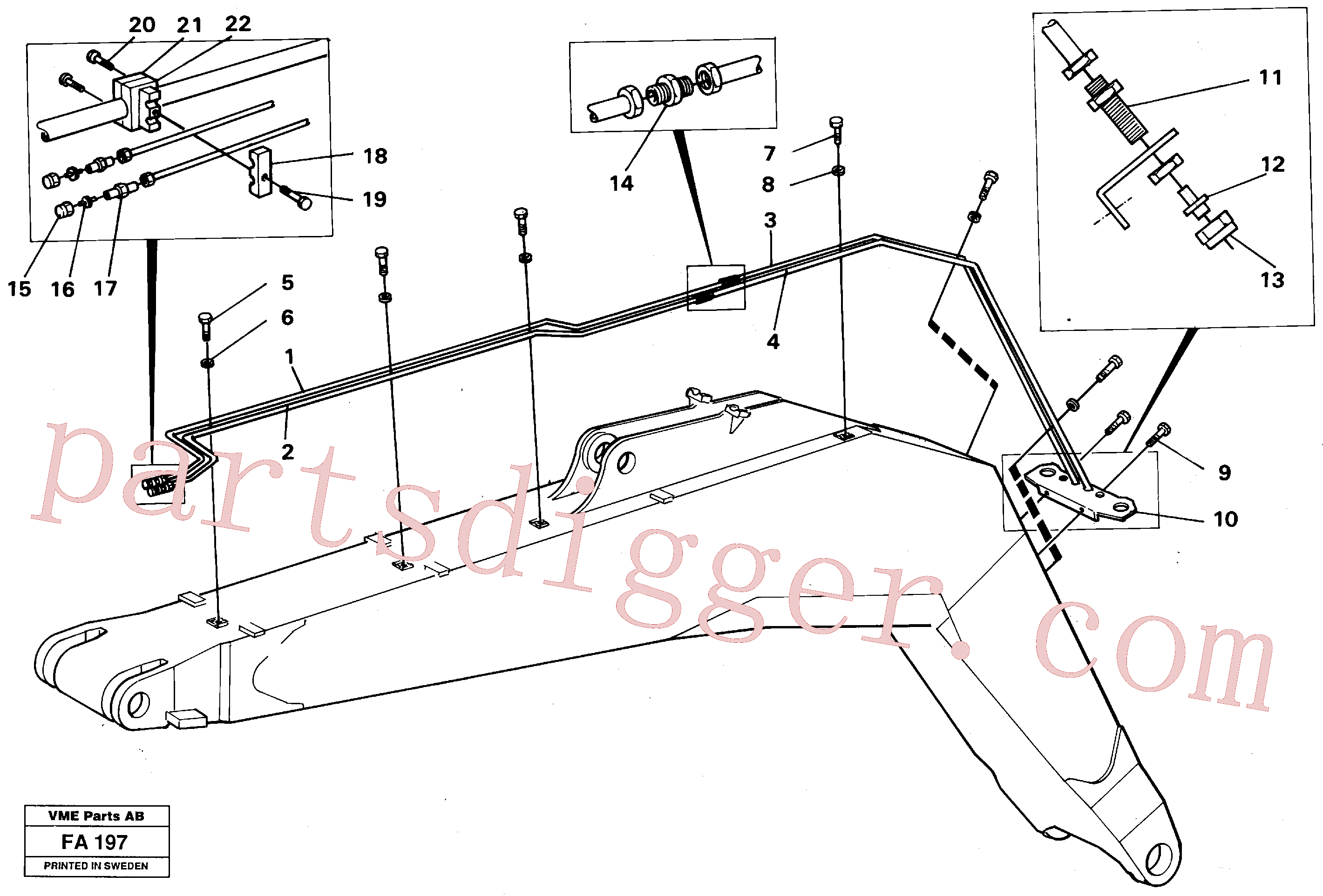 VOE14012403 for Volvo Hydr. quick fit equipm. on mono boom(FA197 assembly)
