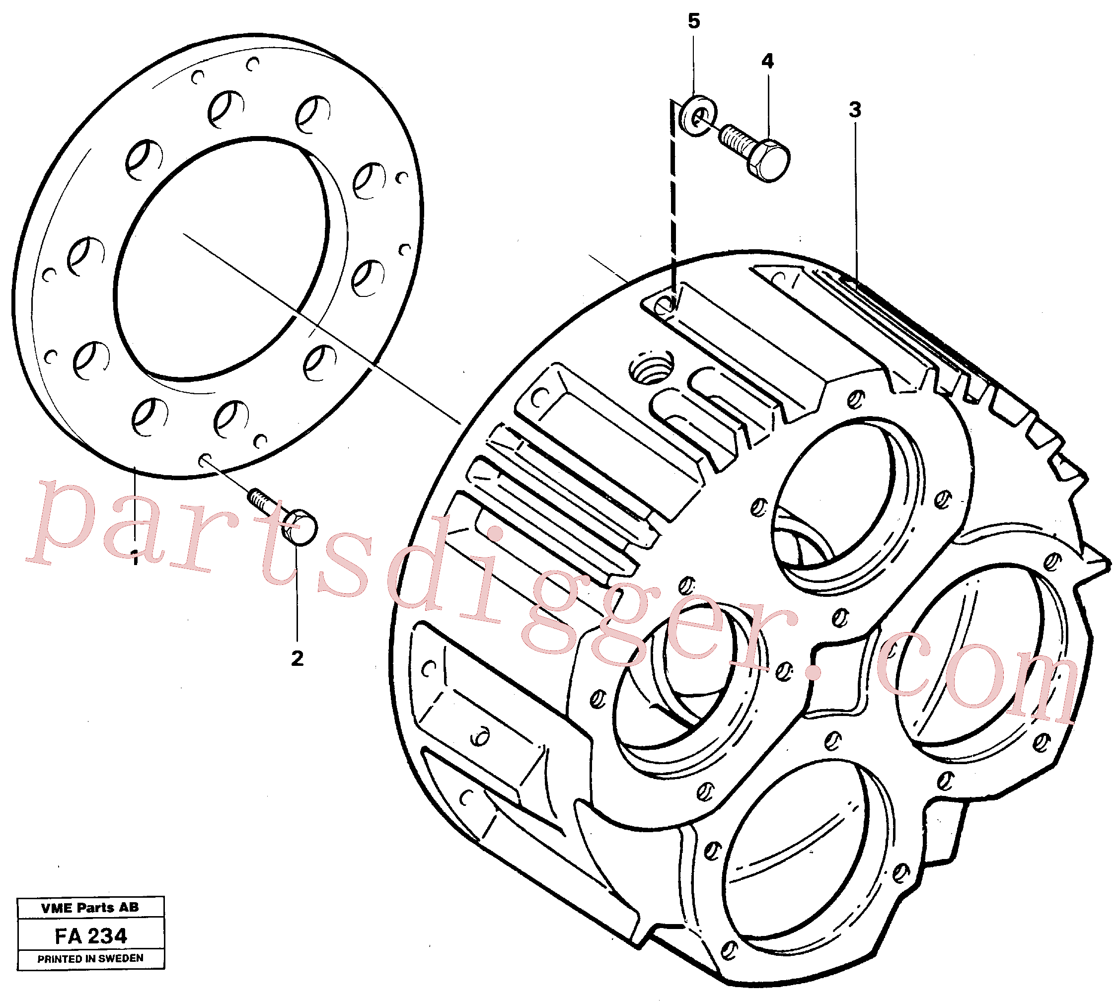 VOE956585 for Volvo Assembly pump gear box(FA234 assembly)