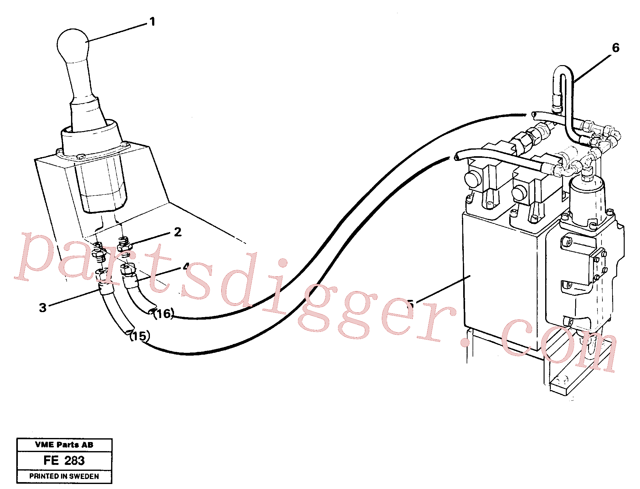 VOE14054604 for Volvo Servo hydraulics, slewing(FE283 assembly)