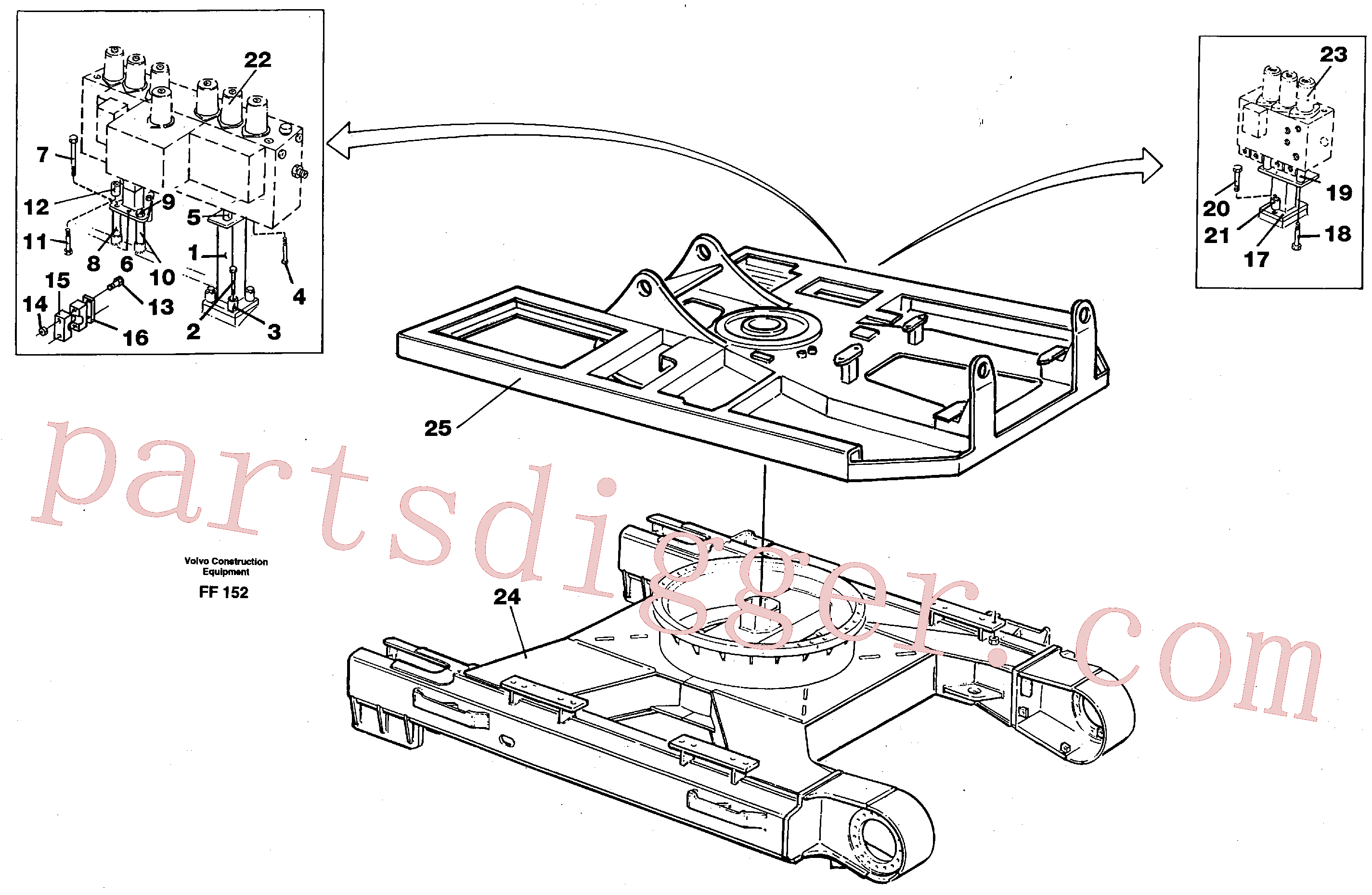 VOE955376 for Volvo Superstructure and undercarrige(FF152 assembly)