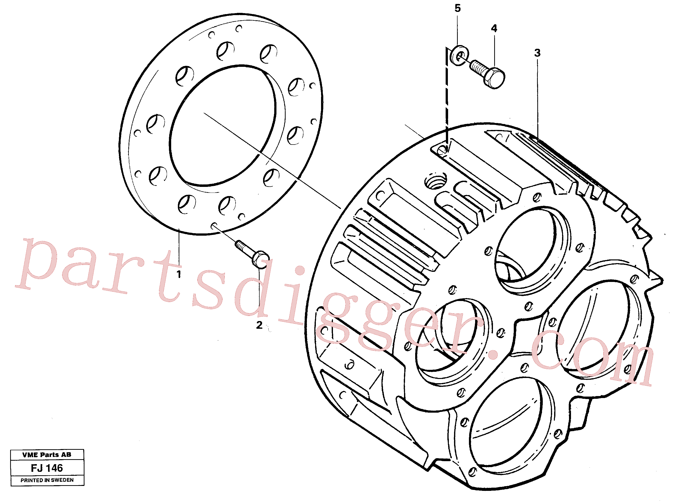 VOE956585 for Volvo Assembly pump gear box(FJ146 assembly)