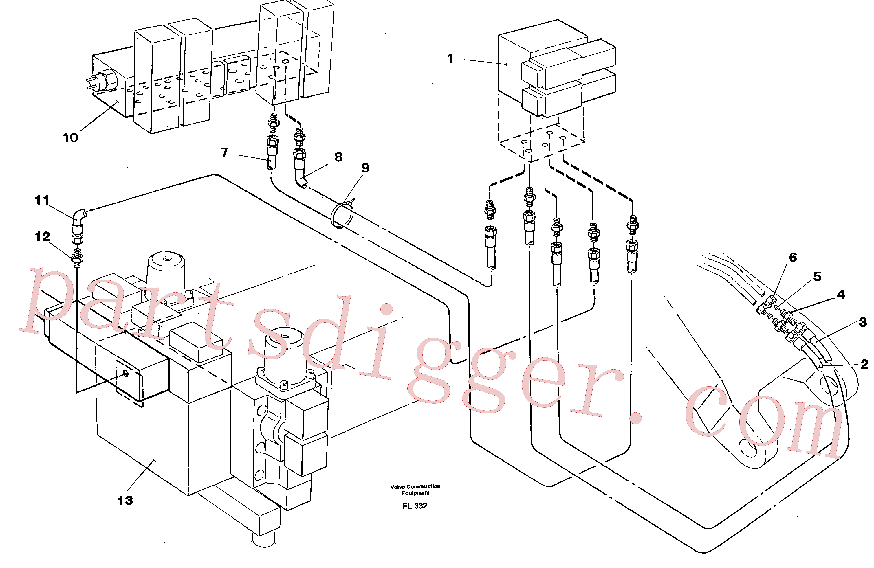 VOE14012403 for Volvo Hydr. quick fit equipm. on super structure(FL332 assembly)