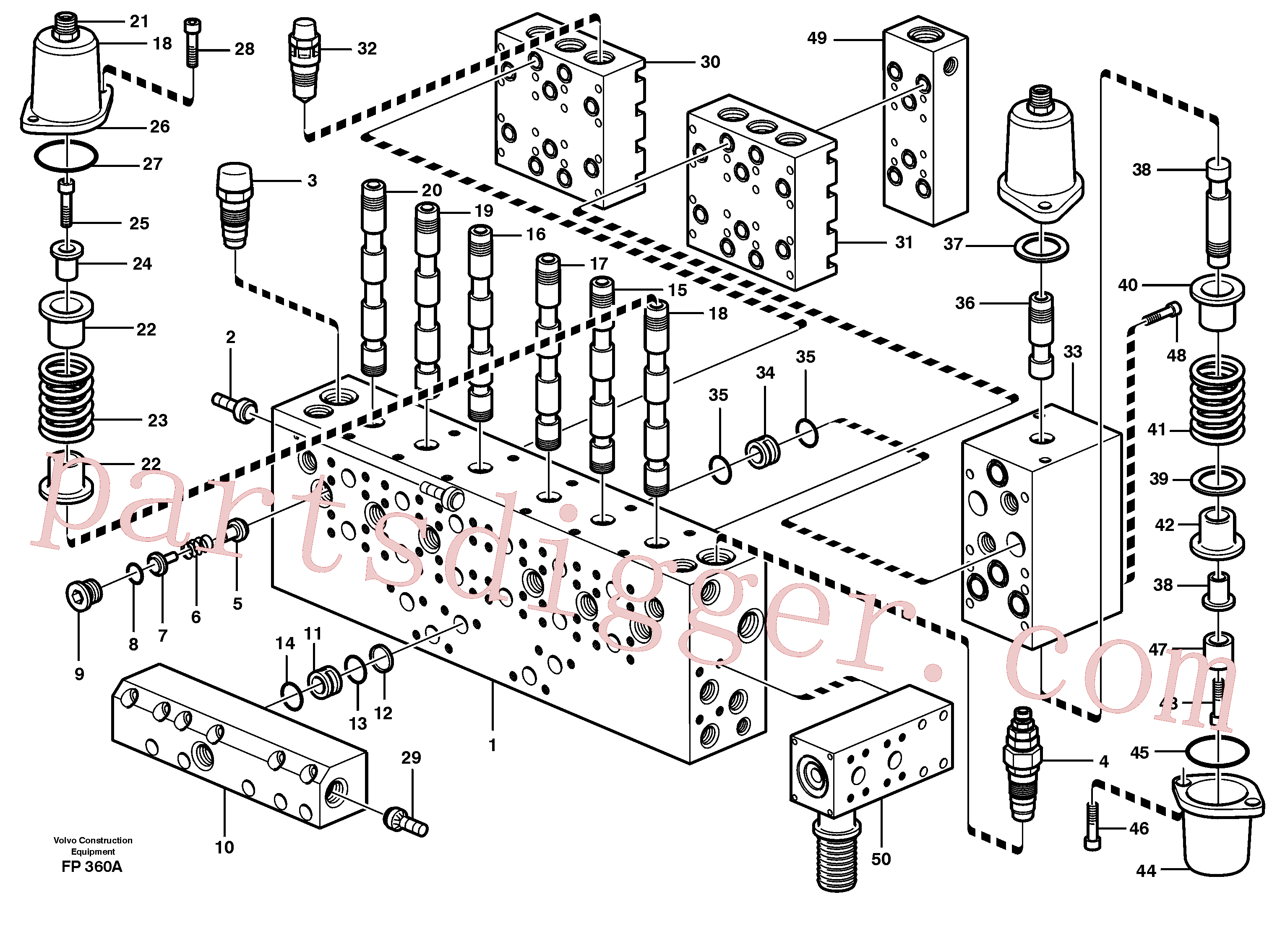 VOE14265544 for Volvo Main valve assembly, valves(FP360A assembly)