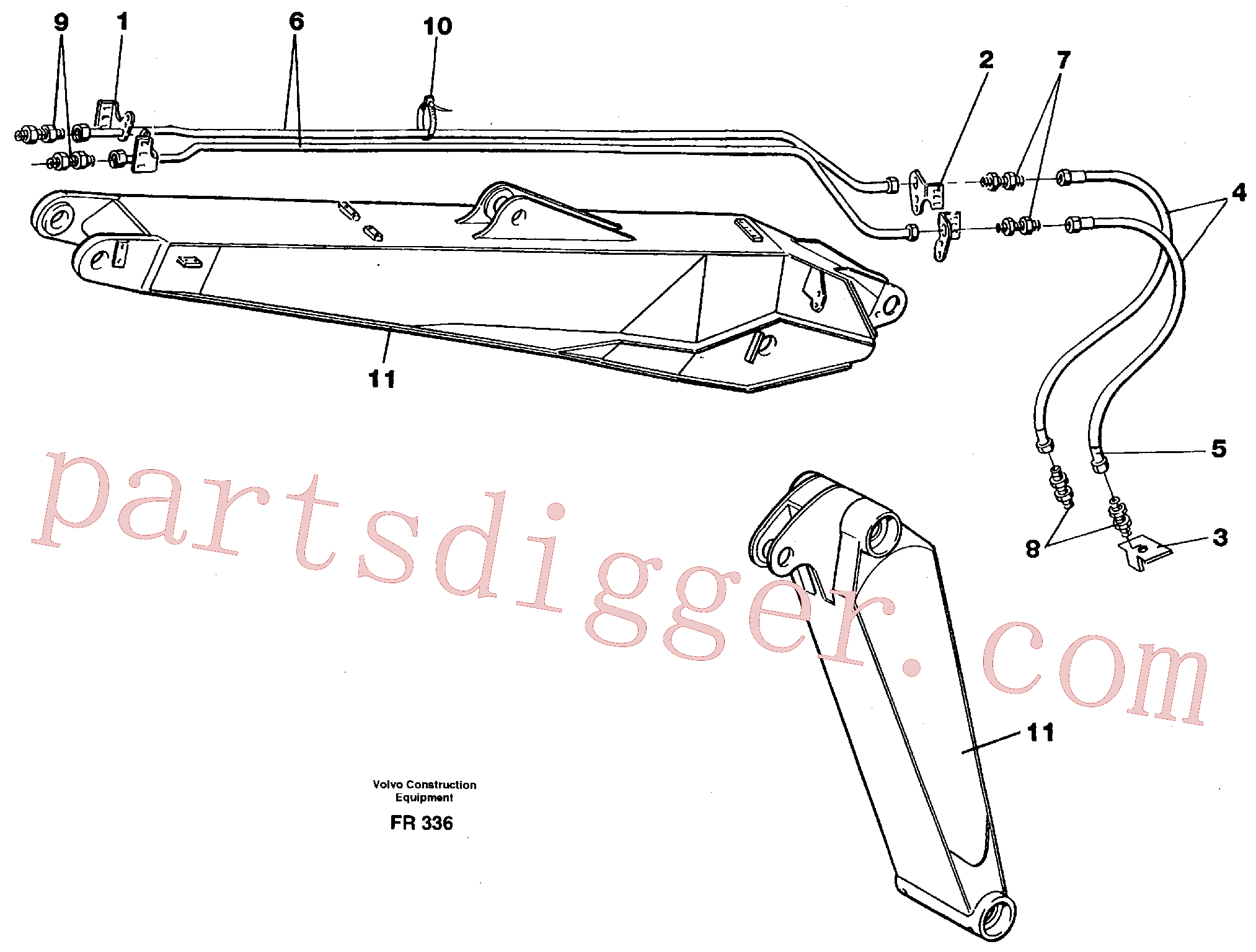 VOE14213237 for Volvo Grab/clamshell equipment for adjustable boom(FR336 assembly)